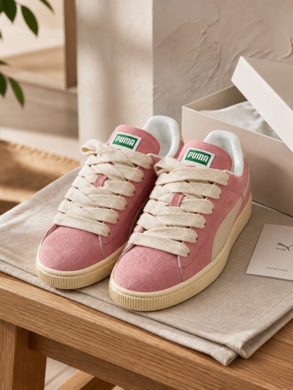Puma Suede Classic Pink  Sneakers Mens Size 9 Women's Size 10.5 Lace Up Sneakers - Picture 2 of 13
